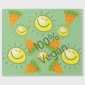 Glanzend wrapppapier, wortelen zon 100% Vegan Cadeaupapier (Vlak)