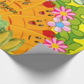 Glanzend wrapppapier, wortelerwt 100% Vegan Cadeaupapier (Hoek)