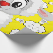 Glanzend wrapppapier, zonneschijnwolken Geel Cadeaupapier (Hoek)