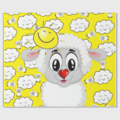 Glanzend wrapppapier, zonneschijnwolken Geel Cadeaupapier (Vlak)