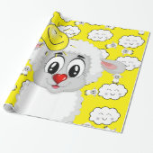 Glanzend wrapppapier, zonneschijnwolken Geel Cadeaupapier (Uitgerold)