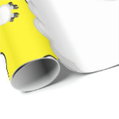 Glanzend wrapppapier, zonneschijnwolken Geel Cadeaupapier (Rol Hoek)