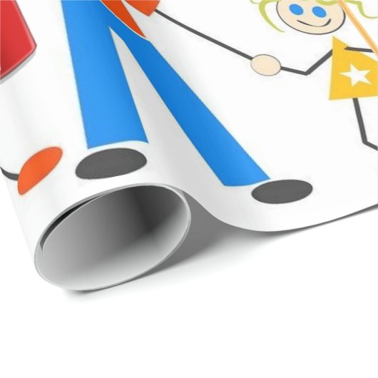 Glanzend wrapppapier, Zoo Giraffe-aap Cadeaupapier (Rol Hoek)