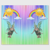 Glanzend wrapppapier — Zuivere regenboog Cadeaupapier (Vlak)