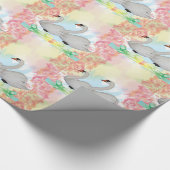 Glanzend wrapppapier, Zwanenbloem Cadeaupapier (Hoek)