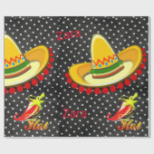 Glanzend wrapppapier, zwart-witpokadot pop cadeaupapier (Vlak)