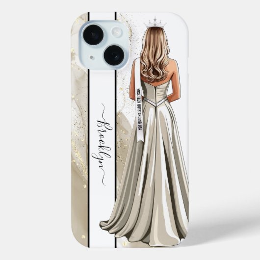 Glanzend Zand Praal Portret Blond Case-Mate iPhone Case (Achterkant)