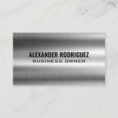 Glanzend zilver metallic visitekaartje (Voorkant)