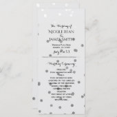 Glanzend Zilveren Glamour Glam Chique Modern Progr Programmakaart (Voorkant / Achterkant)