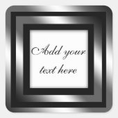 Glanzend zwart cadeau Sticker (Voorkant)