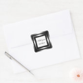 Glanzend zwart cadeau Sticker (Envelop)