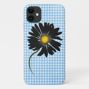 glanzend zwart dagblad op gingham Case-Mate iPhone case