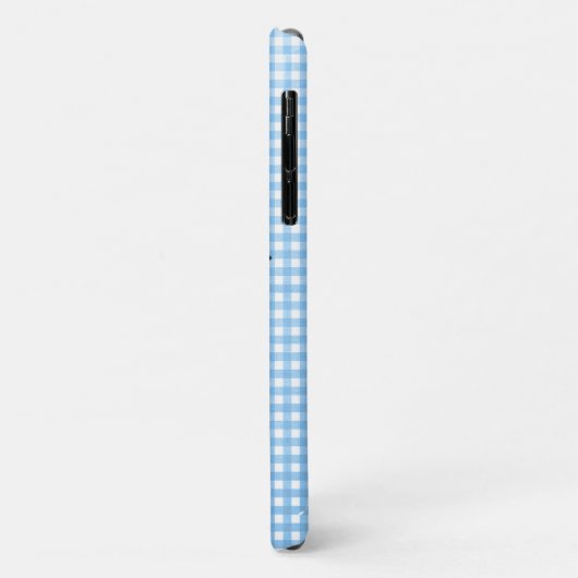 glanzend zwart dagblad op gingham Case-Mate iPhone case (Achterkant/links)