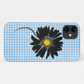 glanzend zwart dagblad op gingham Case-Mate iPhone case (Achterkant (horizontaal))