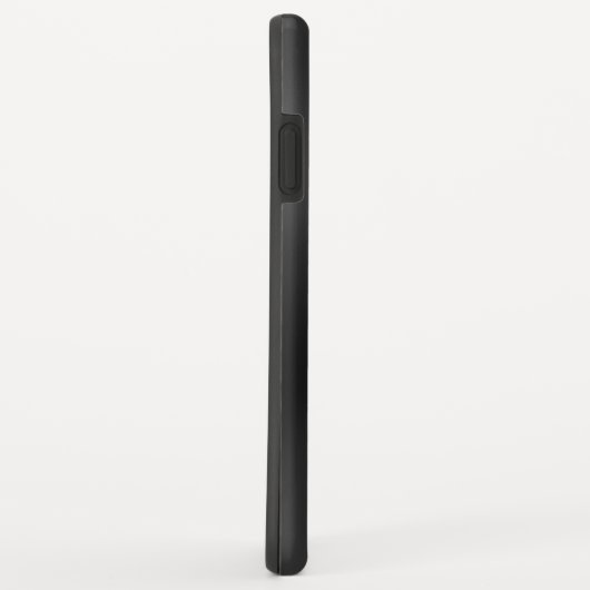 Glanzend zwart faux roestvrij staal look monogram Case-Mate iPhone case (Achterkant/rechts)