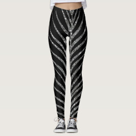 Glanzend Zwart Glitter Leggings