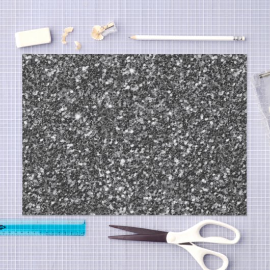 Glanzend zwart glitter tissuepapier (Craft)