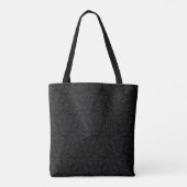 Glanzend zwart grijs en wit monogram tote bag (Achterkant)
