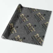 Glanzend zwart inpakpapier (Uitgerold)