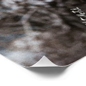 Glanzend zwart metalen Poster (Hoek)