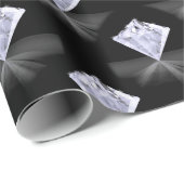 Glanzend zwart wit diamant patroon ontwerp cadeaupapier (Rol Hoek)