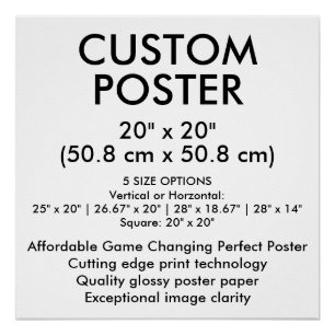 Glanzende aangepaste poster 20" x 20" (50,8 cm x 5