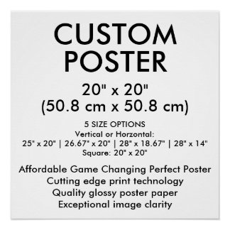 Glanzende aangepaste poster 20" x 20" (50,8 cm x 5