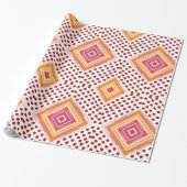 Glanzende aardbei cadeaupapier (Uitgerold)