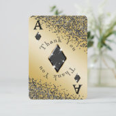 Glanzende Aas van Ruiten & Zwarte Glitters Bedankt (Staand voorkant)