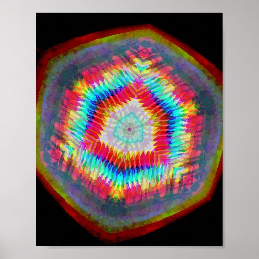 Glanzende Abstracte Kubus Poster (Voorkant)