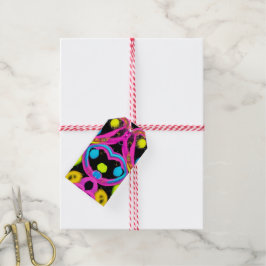 glanzende Abstracte kunst Cadeaulabel