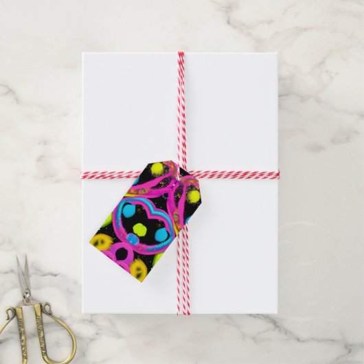 glanzende Abstracte kunst Cadeaulabel (Met Touw)