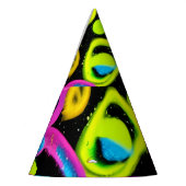 glanzende Abstracte kunst Feesthoedjes (Links)
