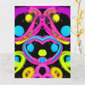 glanzende Abstracte kunst Kaart (Gele Bloem)