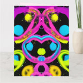 glanzende Abstracte kunst Kaart (Achterkant)