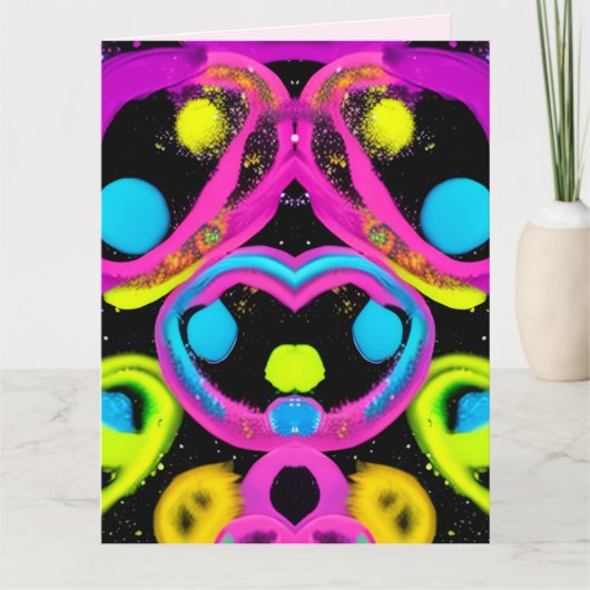 glanzende Abstracte kunst Kaart (Voorkant)