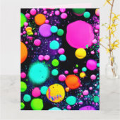 glanzende Abstracte kunst Kaart (Gele Bloem)