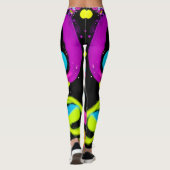 glanzende Abstracte kunst Leggings (Achterkant)