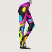 glanzende Abstracte kunst Leggings (Rechts)
