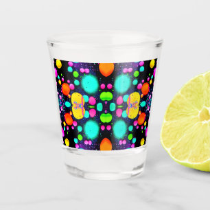 glanzende Abstracte kunst Shot Glas