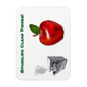 Glanzende Apple Clean Dishes Sign Magnet Magneet (Verticaal)