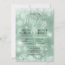 Glanzende Aqua Glitter Luxe Trouwdag