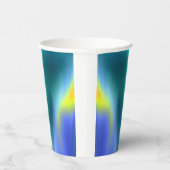 Glanzende Aqua Papieren Beker (Rechts)