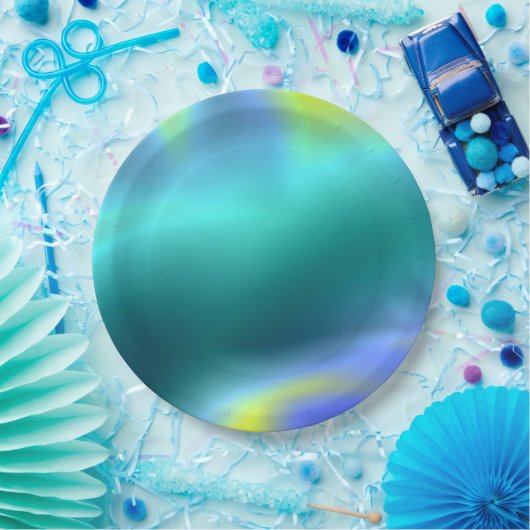 Glanzende Aqua Papieren Bord (Feest)
