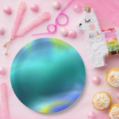 Glanzende Aqua Papieren Bord (Feest)