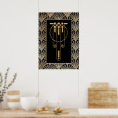 Glanzende Art Deco Poster. Poster (Keuken)
