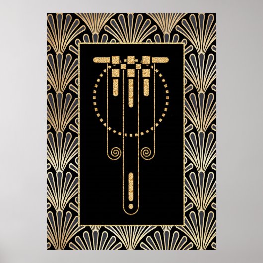 Glanzende Art Deco Poster. Poster (Voorkant)