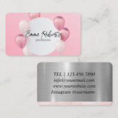 Glanzende ballonfeestplanning visitekaartje (Voorkant / Achterkant)