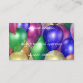 glanzende ballonnen visitekaartje (Achterkant)