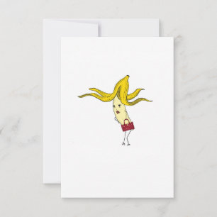 Glanzende banaan, banaanthema bedankkaart